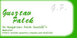 gusztav palek business card